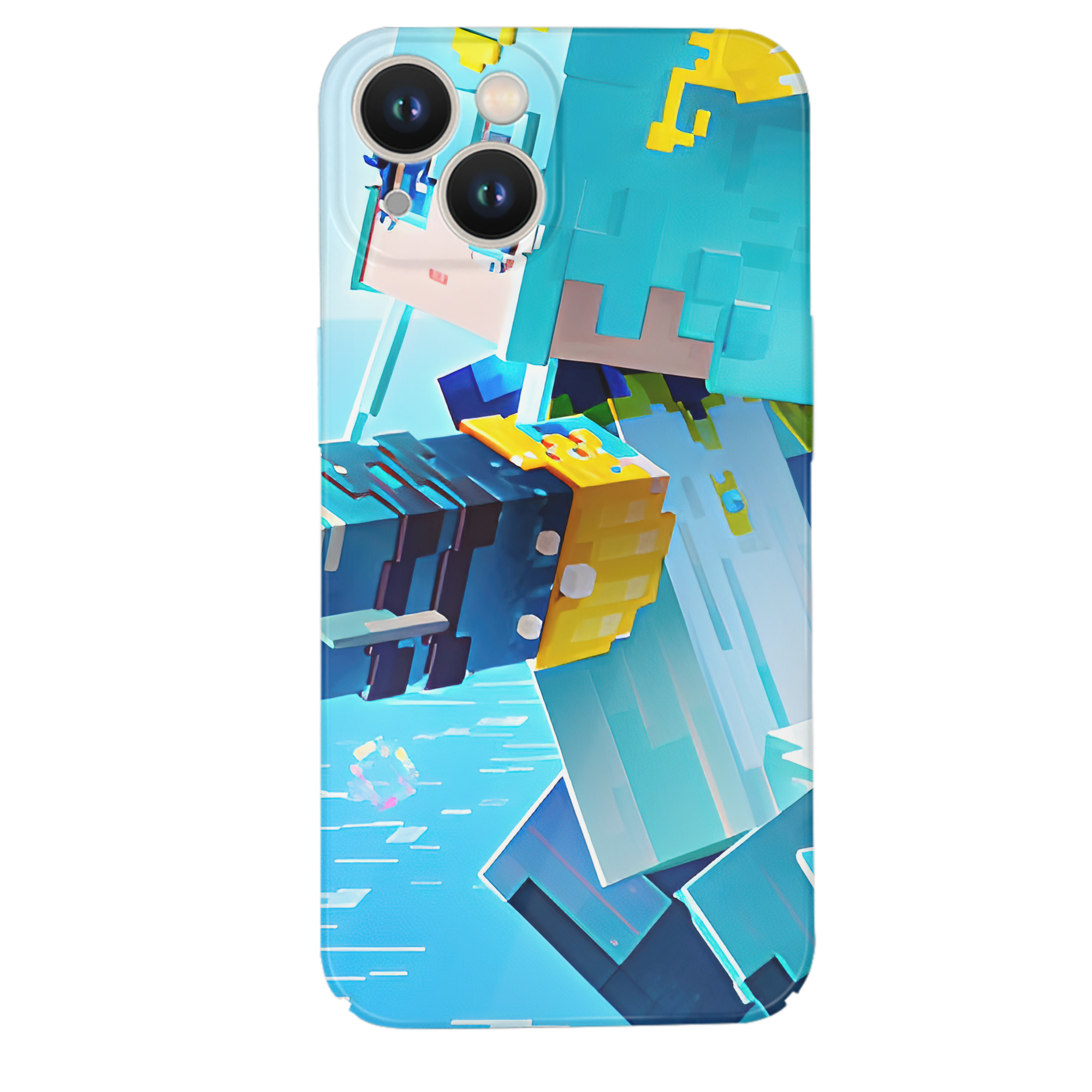 （画像用） マインクラフト ブロックの世界 Minecraft MC Block world 【iPhone 14シリーズ対応】ハードケース